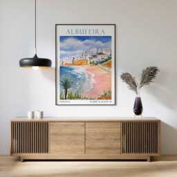 Albufeira Travel Print, Poster, Portugal Wall Art, Vintage Gift - thumbnail 3