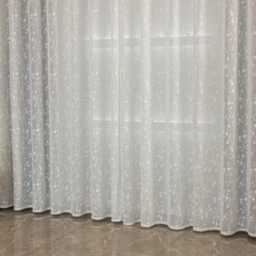 White Flower Sheer Curtains Custom For Bedroom Living Room - thumbnail 4