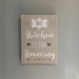 This Kitchen Is For Dancing Wood Print, Decor, Wooden Large Sign - thumbnail 1