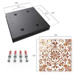 Ornamental Pattern Wall Mounted Key Cabinet, Brown Industrial Box, Classic Backgrounds & Patterns, For Lovers - thumbnail 4