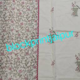 Hand Block Print Cotton Reversible Quilt Dohar, Summer Blanket, Cotton Quilt, King Size Quilt, Blanket & Throws, Cotton Double Bed - thumbnail 3