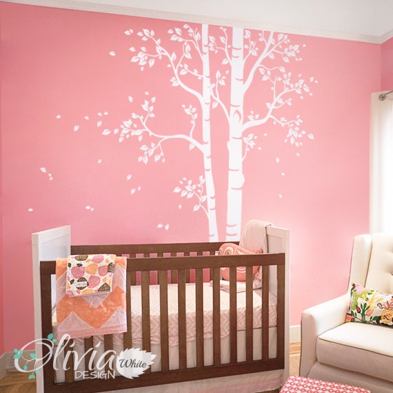 White Tree Decal Huge Tree Wall Wall Art Tattoo Mural Stickers Decals Decor - Nt008 - image 1