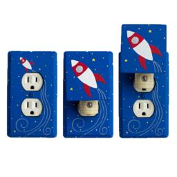 Night Light - Custom Hand Painted Children's Soft Led with Automatic Sensor Jungle Giraffe Safari Zoo Animals Or Any Theme - thumbnail 3