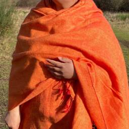Sweet Warm Large Woollen Blanket Soft Oversized Shawl/Throw Meditation Wrap Handmade Nepal - thumbnail 3