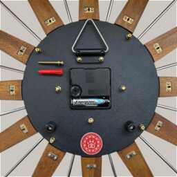 Teak Starburst Clock Mid Century Modern Wall Decor, 30 - thumbnail 3