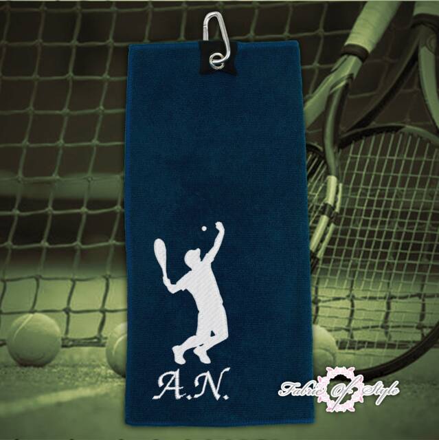 Personalized Embroidered Tennis Towel Microfibre Sports Gift - image 1