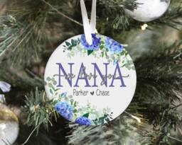 Personalized Christmas Ornament Gift For Mom Or Grandparent From Grandkids Children, Tree Keepsake - thumbnail 1