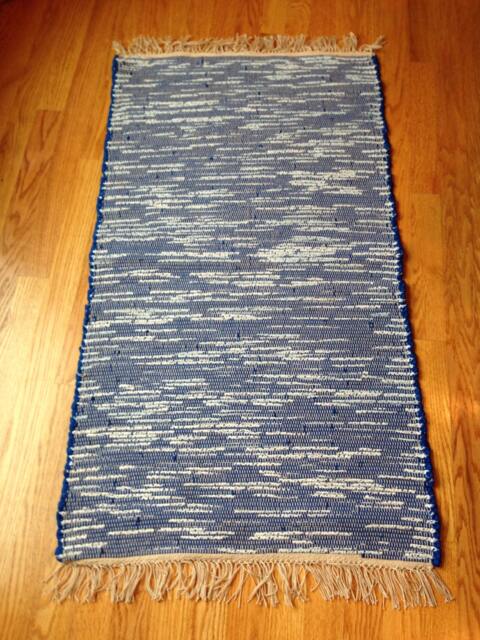 Royal Blue & White Rug, 41 1/2 - image 1