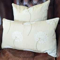 Handmade Sage Green Hydrangea Cushion Cover, Jacquard Floral Pillow - thumbnail 4
