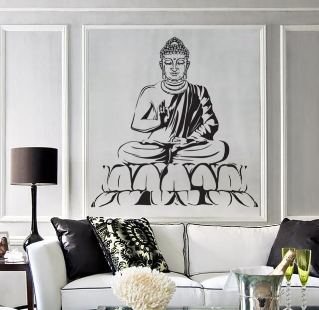 Wall Vinyl Decal Buddha Yoga Meditation Relaxation Zen Bedroom Decor 1284Dz - image 1