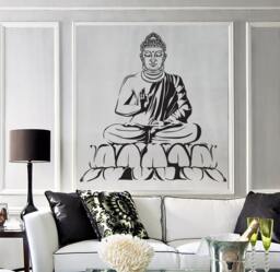 Wall Vinyl Decal Buddha Yoga Meditation Relaxation Zen Bedroom Decor 1284Dz - thumbnail 1