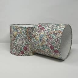William Morris Golden Lily Drum Lampshade in A Pink & Teal Colourway - thumbnail 2