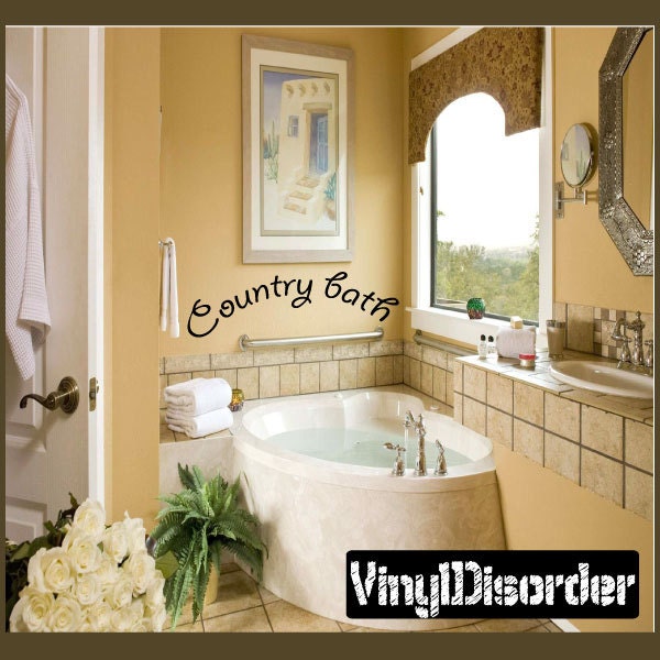Country Bath - Vinyl Wall Decal Quotes Sticker Bathroomquotes11Et - image 1