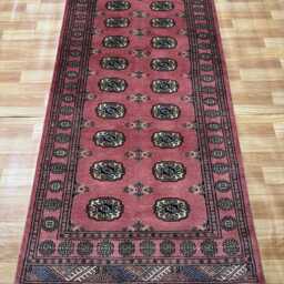 3x6 Pink Color Bokhara Rug - 0.90x1.85 Bedroom Luxury Area Turkish Fine Quality Afghan - thumbnail 2