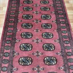 3x6 Pink Color Bokhara Rug - 0.90x1.85 Bedroom Luxury Area Turkish Fine Quality Afghan - thumbnail 3