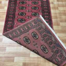 3x6 Pink Color Bokhara Rug - 0.90x1.85 Bedroom Luxury Area Turkish Fine Quality Afghan - thumbnail 4