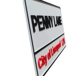 Penny Lane Street Sign Beatles Inspired Retro Wall Plaque 3D Printed Decor Gift - thumbnail 3