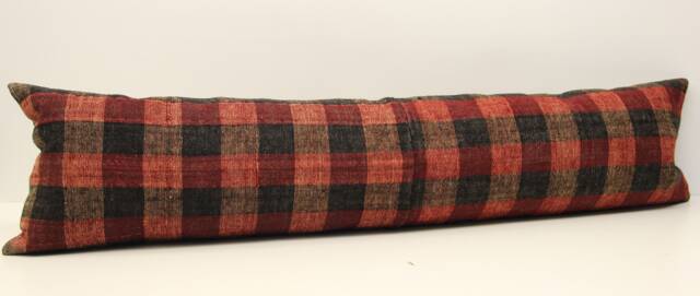 Handmade Kilim Lumbar Pillow Cover, King Size 12x48 - image 1