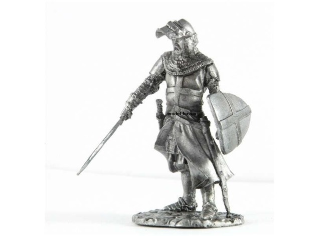 54mm Knight Figure Crusades. Hospitaller. 14C. Ad - image 1