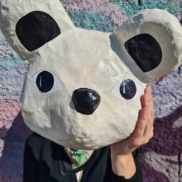 Baltazar, Paper Mache Bear Head - thumbnail 2