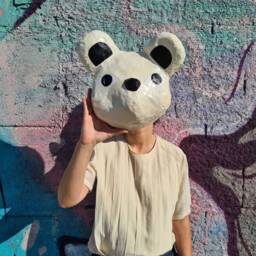 Baltazar, Paper Mache Bear Head - thumbnail 3