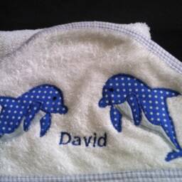 Hooded Towel & Washcloth With Personalized Name, Baby Bath Set, Gift For Newborns Baby Christmas Children's - thumbnail 2