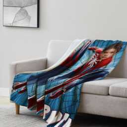 Personalized Comic Hero Blanket, Custom Face Swap Throw, Unique Kids Gift - thumbnail 4