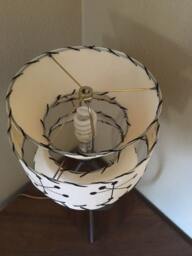 Mid Century Vintage Style Tapered 3 Tier Fiberglass Lamp Shade Starburst Atomic Ivory - thumbnail 2