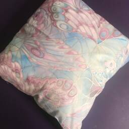 Pretty Blue Mauve Butterfly Cushion - Now Half Price- Accent Pillow Decorative Throw Settee Sofa Couch - thumbnail 1