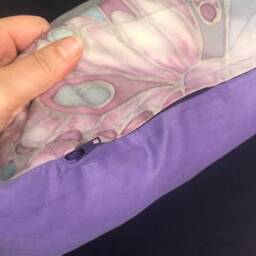 Pretty Blue Mauve Butterfly Cushion - Now Half Price- Accent Pillow Decorative Throw Settee Sofa Couch - thumbnail 3