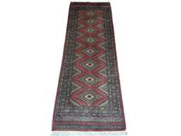 2x6 Pink Color Bokhara Rug - Runner Hallway Luxury Bukhara Fine Quality Woolen Afghan - thumbnail 1