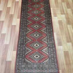 2x6 Pink Color Bokhara Rug - Runner Hallway Luxury Bukhara Fine Quality Woolen Afghan - thumbnail 2