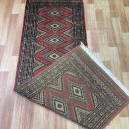 2x6 Pink Color Bokhara Rug - Runner Hallway Luxury Bukhara Fine Quality Woolen Afghan - thumbnail 4