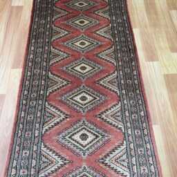 2x6 Pink Color Bokhara Rug - Runner Hallway Luxury Bukhara Fine Quality Woolen Afghan - thumbnail 3