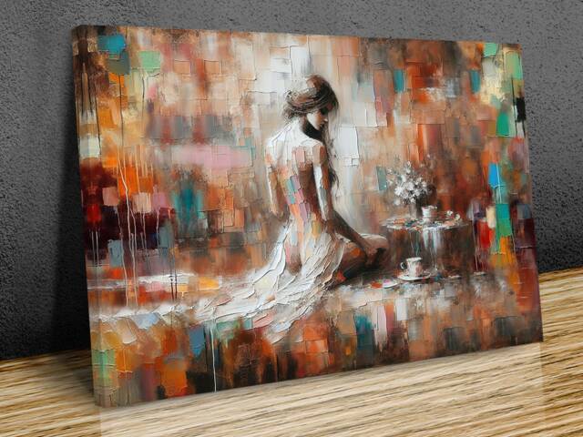 Beautiful Girl Abstract Background, Oil Painting Reproduction Wall Hangings , Home D??cor, Canvas Print Art Framed Or Only - image 1