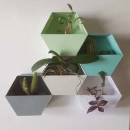 The Nevada Wall Planter Set, Colorful Honeycomb Plant Pot For Modern Interiors