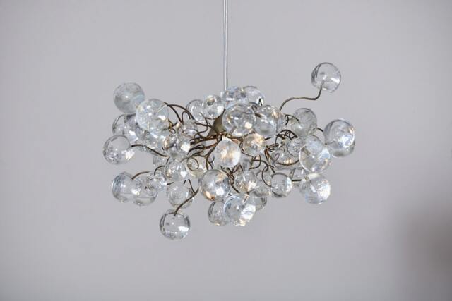 Modern Pendant Light, Island Lighting With Clear Transparent Bubbles - image 1