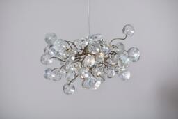 Modern Pendant Light, Island Lighting With Clear Transparent Bubbles - thumbnail 1