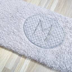 Monogrammed Towel Bath Hand Gray Custom Embroidery Bridal Shower Gift Housewarming - thumbnail 3