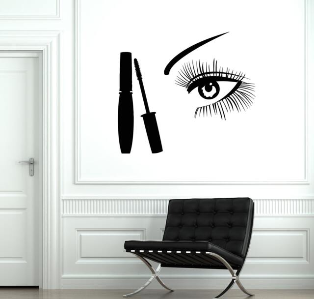 Wall Vinyl Decal Makeup Make Up Eye Lashes Beauty Corner Lash Studio Hair Salon Guaranteed Quality Decor Stickers 2010Di - image 1