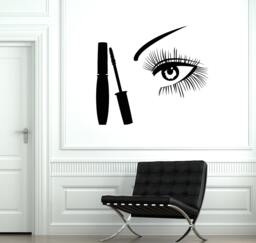 Wall Vinyl Decal Makeup Make Up Eye Lashes Beauty Corner Lash Studio Hair Salon Guaranteed Quality Decor Stickers 2010Di - thumbnail 1
