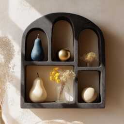 Handmade Curio Shelf , Oddities Shelf, Curiousity Shelf, Curio Shelf, Wall Altar, Niche Nature Shelf, Unique Wall Shelf, Arch Display - thumbnail 1