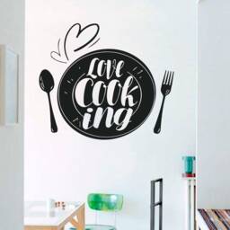 Love Cooking Kitchen Wall Decal Removable Vinyl Art 4516 - thumbnail 1