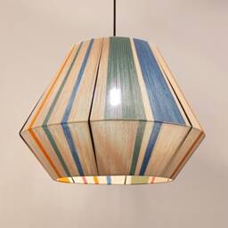 Astypalaia-1, Handmade Yarn Lamp Shade, Large Woven Bon Lampshade, Pendant Light By Abajur - thumbnail 4