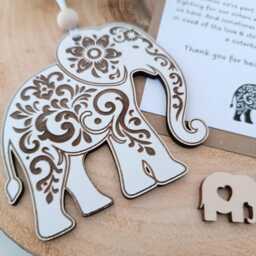 Sisterhood Elephant Gift - Friendship Female Elephants Christmas Ornament Unbreakable Circle Thank You For Being My - thumbnail 2
