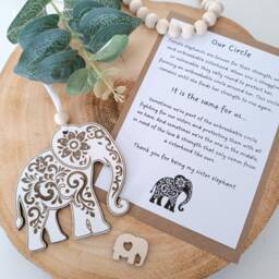 Sisterhood Elephant Gift - Friendship Female Elephants Christmas Ornament Unbreakable Circle Thank You For Being My - thumbnail 1