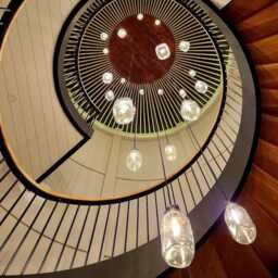 Modern Cascade Chandelier - 12 Fixture Light With Recycled Glass For Staircase Or Foyer, Modern Chandelier, Custom Lighting - thumbnail 4