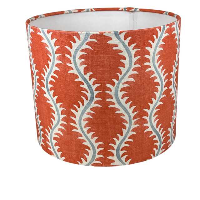 Helter Skelter Handmade Lampshade, Table Ceiling Pendant, Country Lamp Shade, Orange Lampshade - image 1