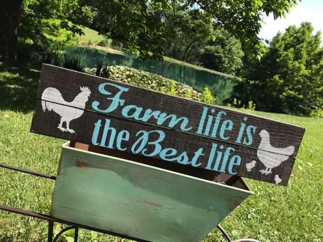 Custom Personalized Hand Painted Rustic Farm Life Wall Hanging - image 1