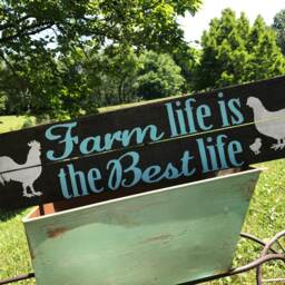 Custom Personalized Hand Painted Rustic Farm Life Wall Hanging - thumbnail 2